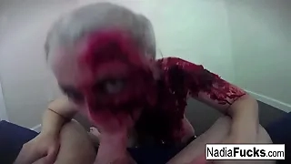 Nadia White gets fucked by a horny zombie with an insatiable cock hunger